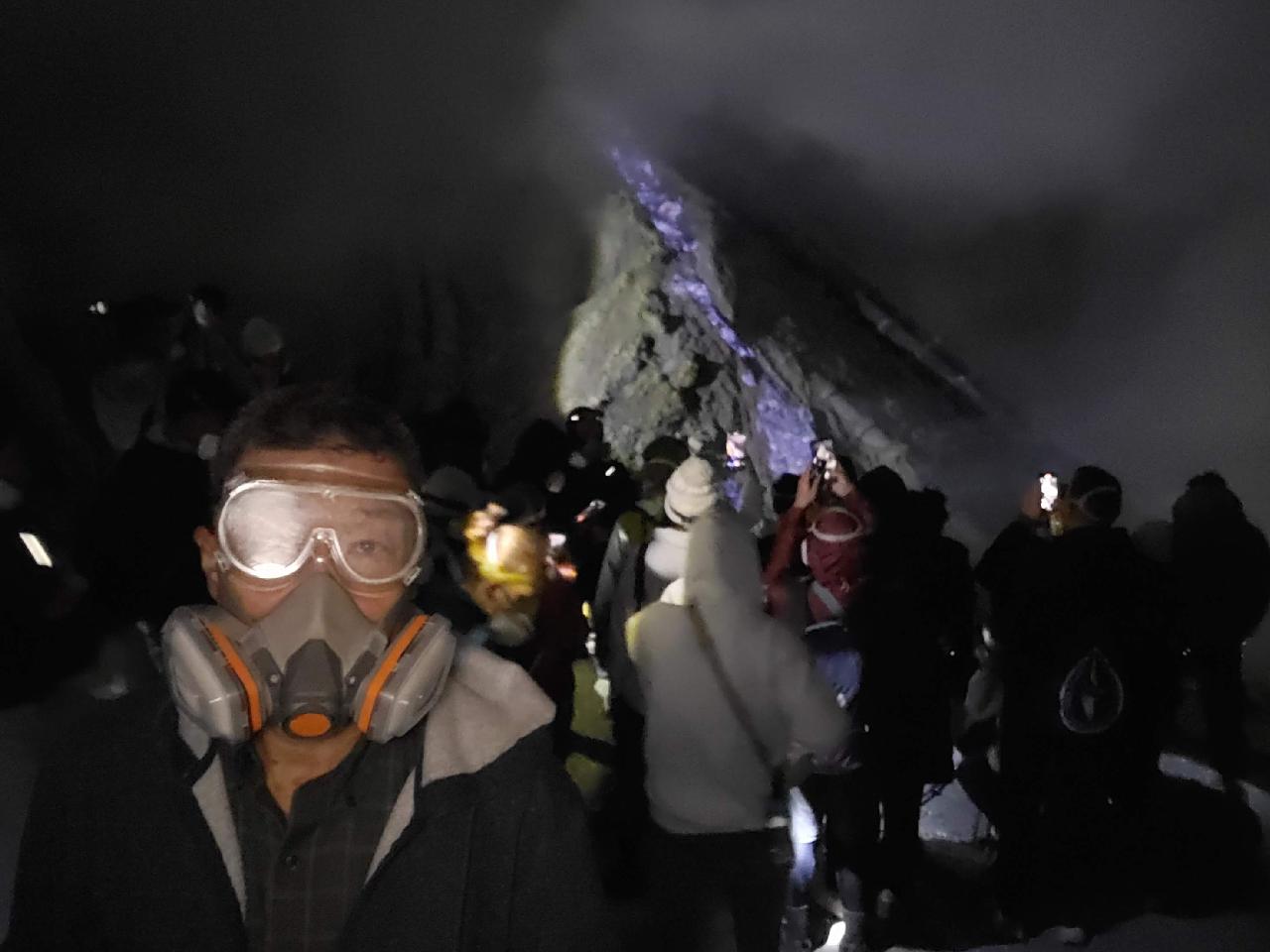 Kawah Ijen Crater Blue Flame